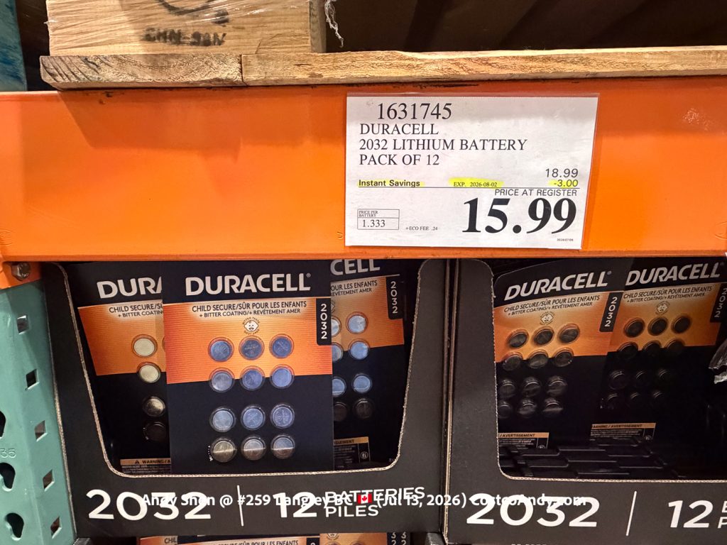 DURACELL 2032 LITHIUM BATTERY PACK OF 12