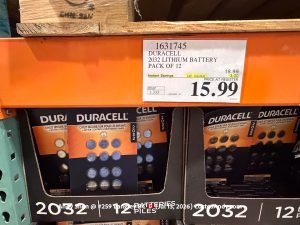 DURACELL 2032 LITHIUM BATTERY PACK OF 12