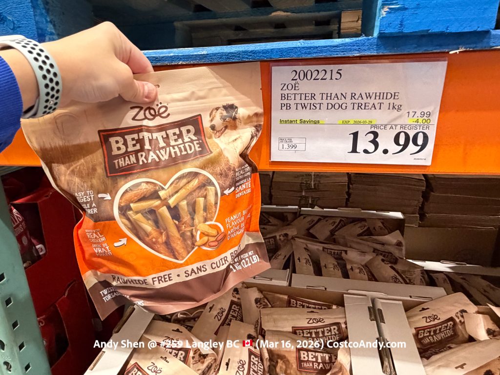 ZOE BETTER THAN RAWHIDE PB TWIST DOG TREAT 1KG