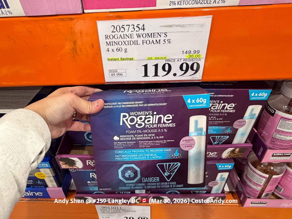 ROGAINE WOMEN’S MINOXIDIL FOAM 5% 4X60G