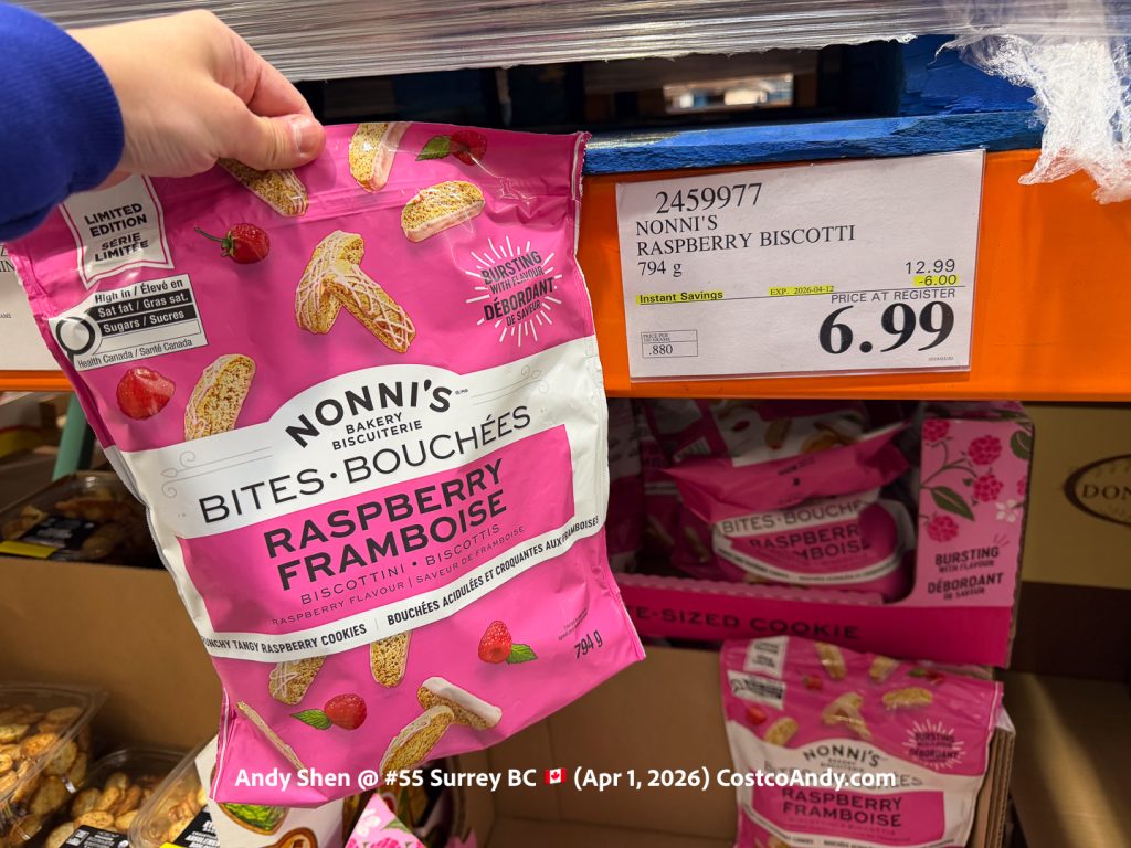 NONNI’S RASPBERRY BISCOTTI 794G