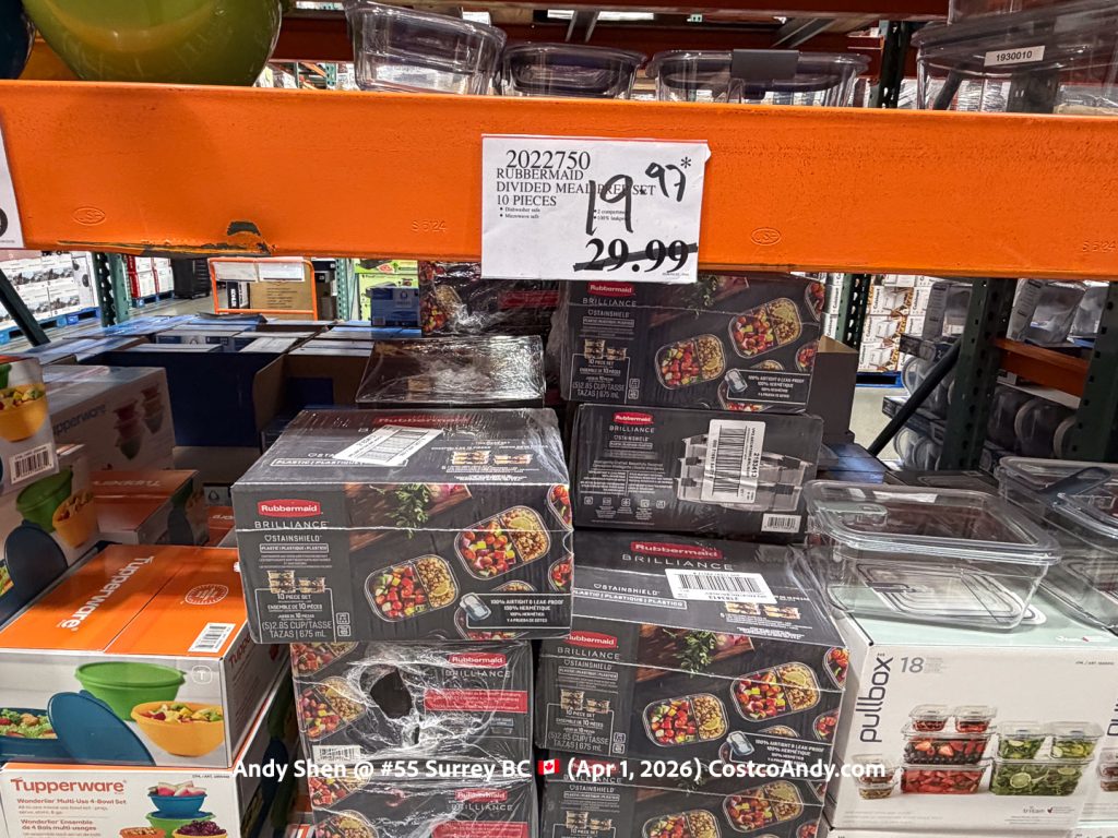 RUBBERMAID DIVIDED MEAL PREP SET 10 PIECES