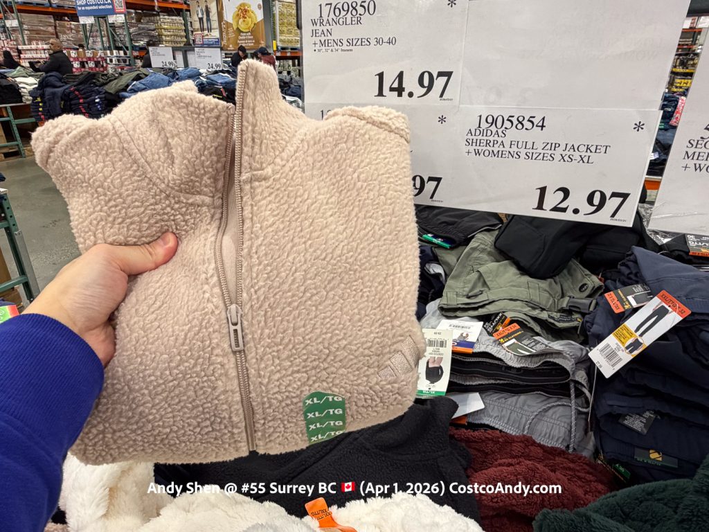 ADIDAS SHERPA FULL ZIP JACKET + WOMENS SIZES XS-XL