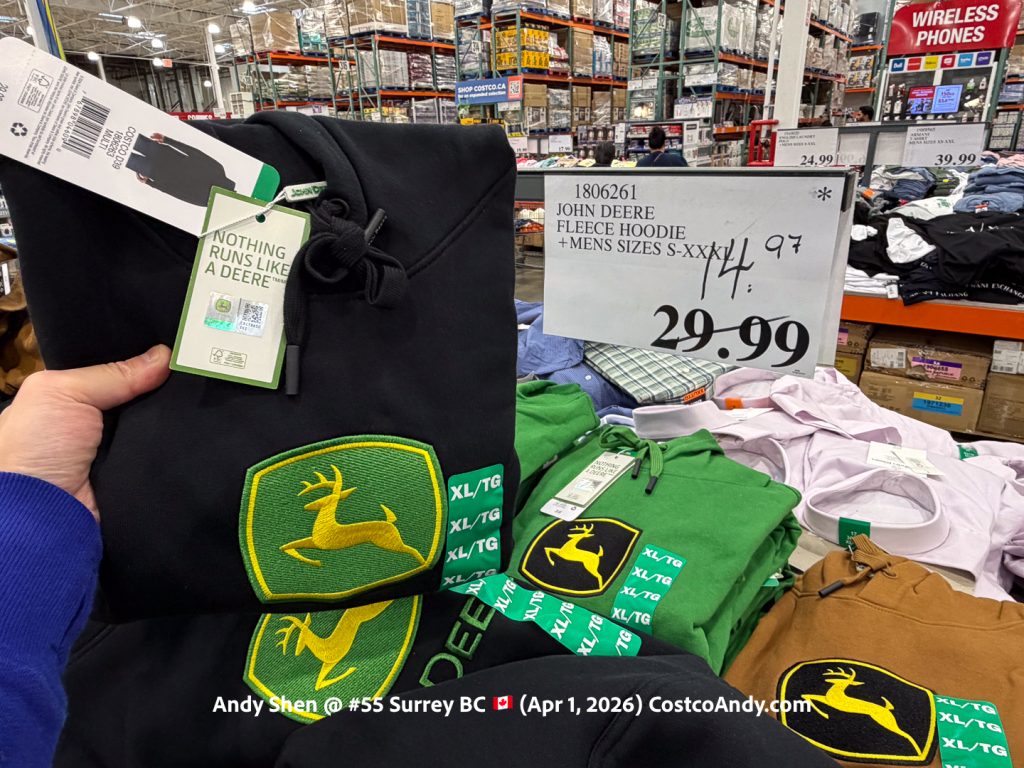 JOHN DEERE FLEECE HOODIE +MENS SIZES S-XXXL