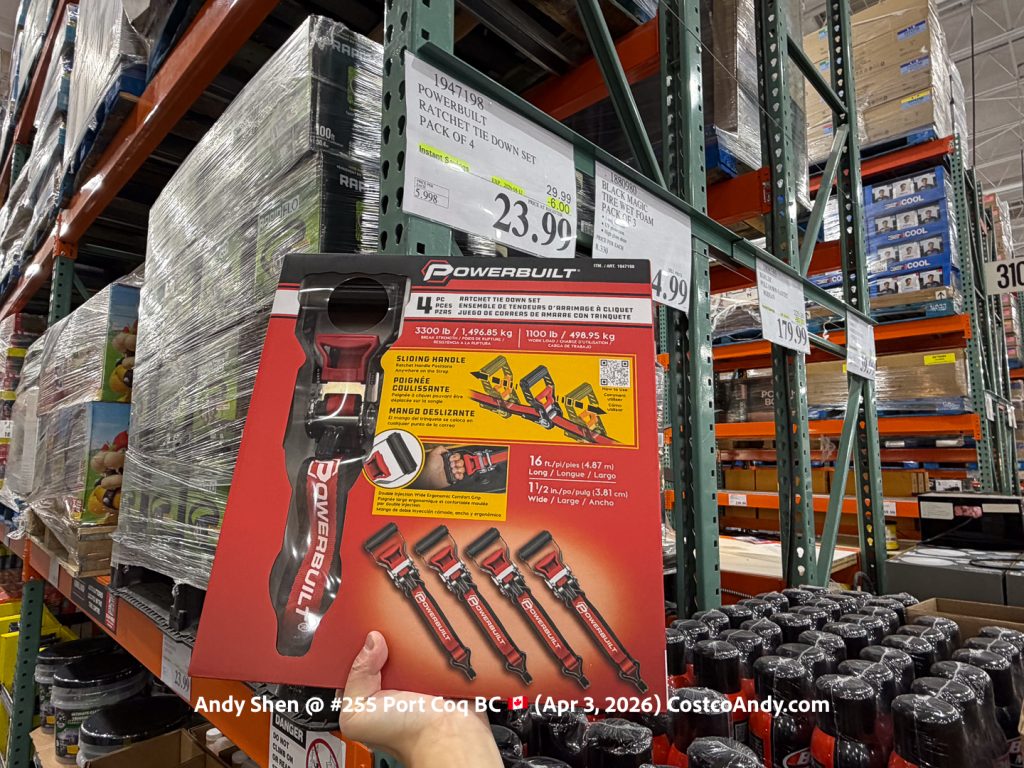 POWERBUILT RATCHET TIE DOWNS 4PC 1.5¨ X 16′