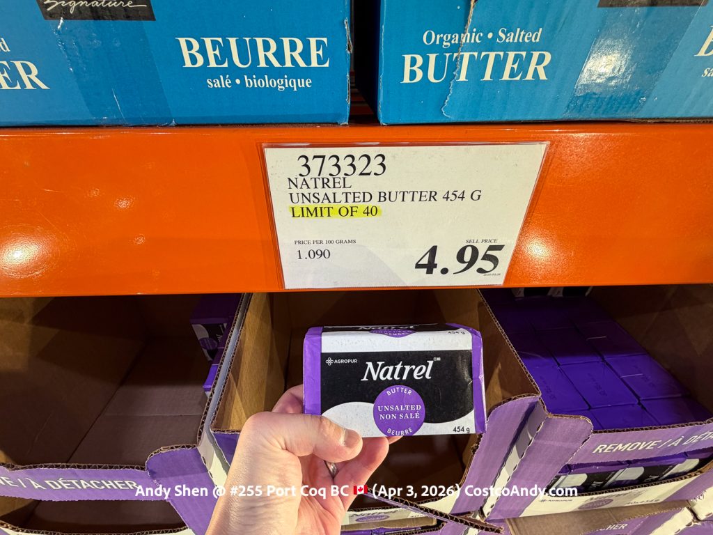 NATREL UNSALTED BUTTER 454G
