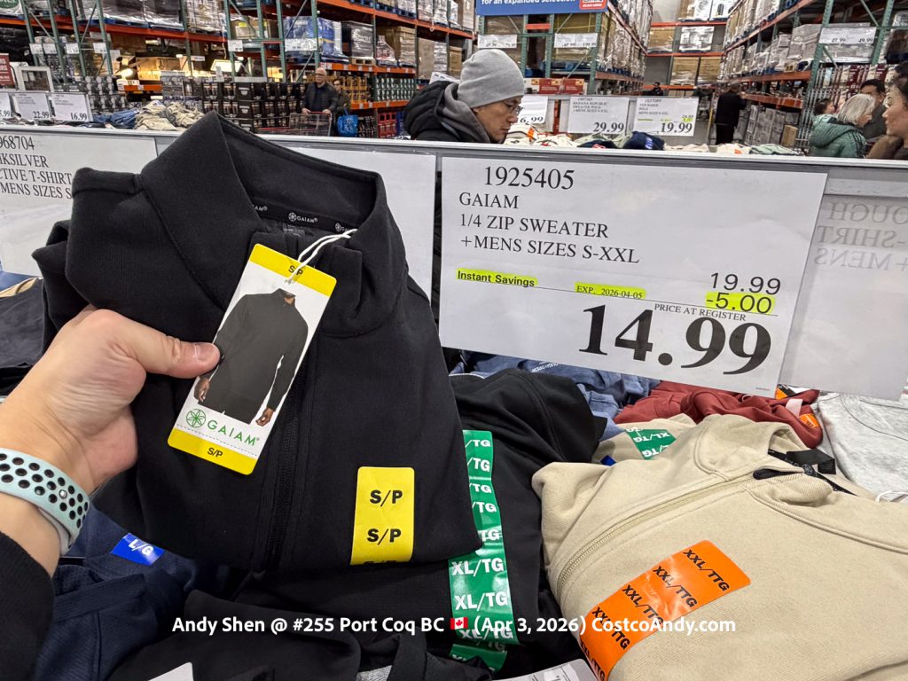 GAIAM 1/4 ZIP SWEATER +MENS SIZES S-XXL