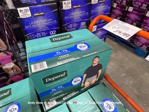 DEPEND UNDERWEAR FOR MEN EXTRA LARGE 80 COUNT