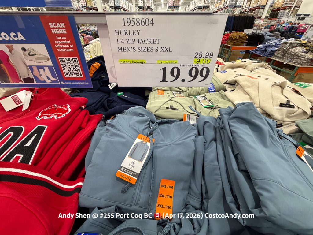 HURLEY 1/4 ZIP JACKET MEN’S SIZES S-XXL