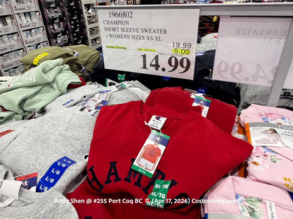 CHAMPION SHORT SLEEVE SWEATER +WOMENS SIZES XS-XL