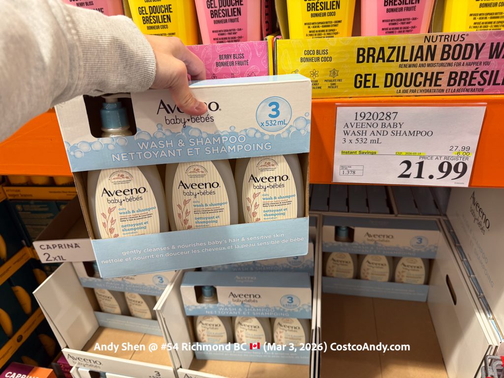 AVEENO BABY WASH AND SHAMPOO 3 X 532 ML