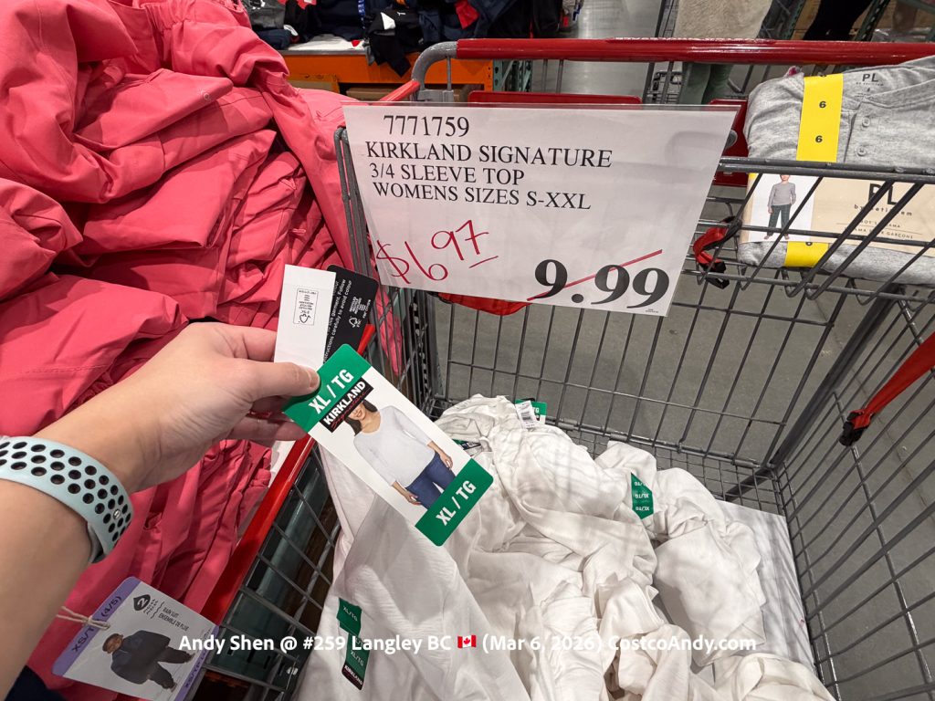 KIRKLAND SIGNATURE 3/4 SLEEVE TOP WOMENS SIZES S-XXL