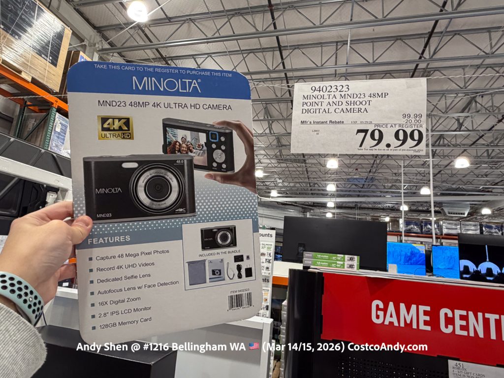 MINOLTA MND23 48MP POINT AND SHOOT DIGITAL CAMERA