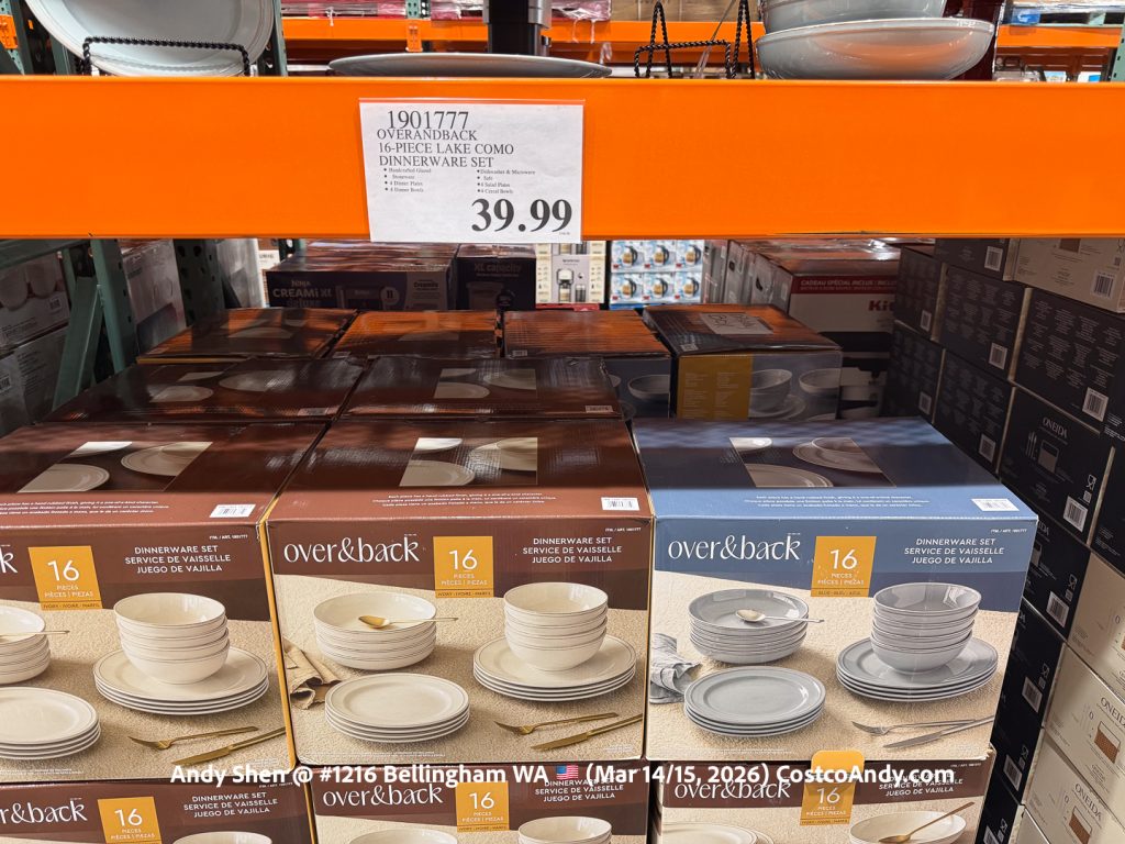 OVERANDBACK 16-PIECE LAKE COMO DINNERWARE SET