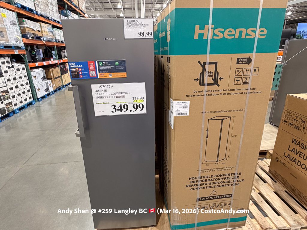 HISENSE 10.0 CU. FT CONVERTIBLE FREEZER OR FRIDGE