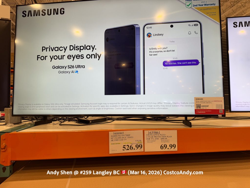 SAMSUNG 65U7900F 65″ CLASS (64.6″ DIAG) 4K UHD LED TV