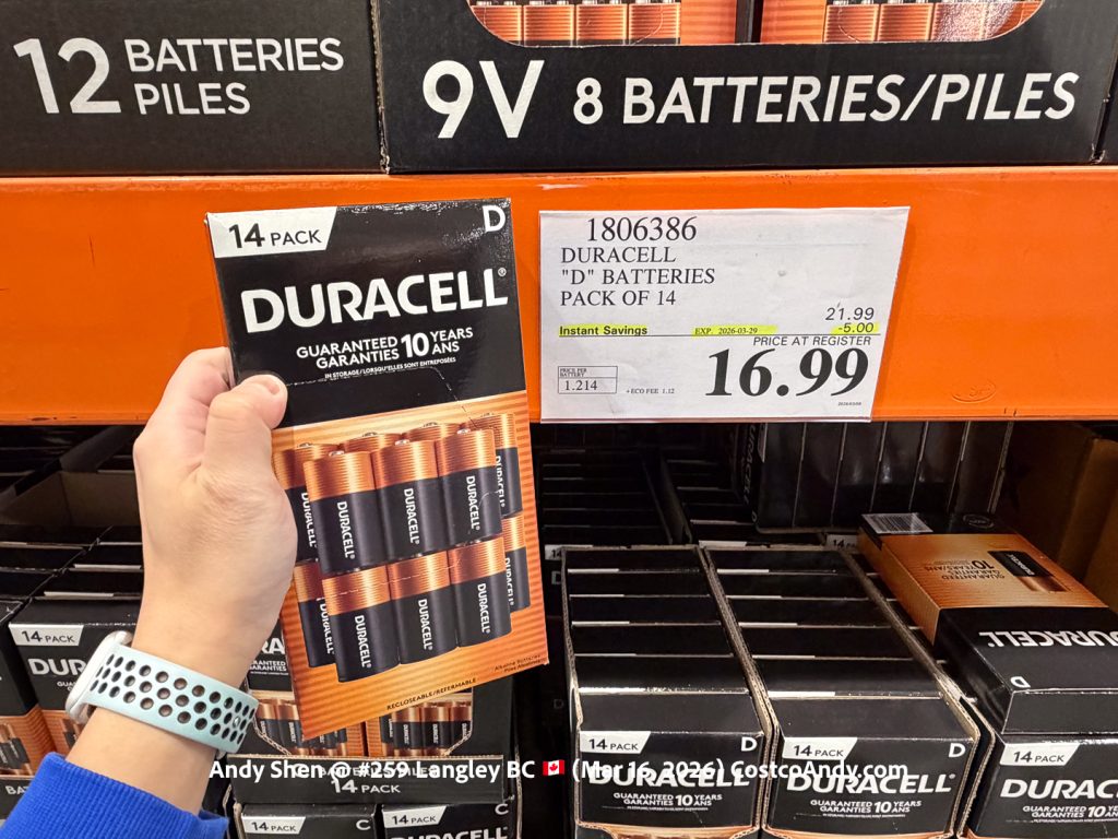 DURACELL “D” BATTERIES PACK OF 14