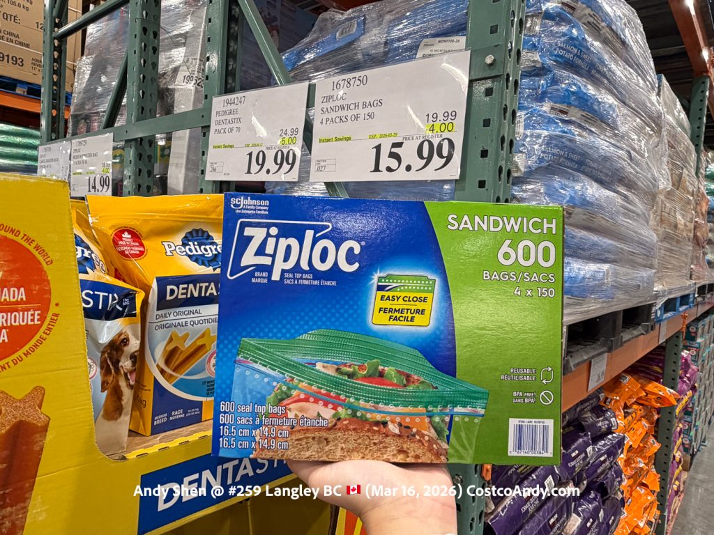 ZIPLOC SANDWICH BAGS 4 PACKS OF 150