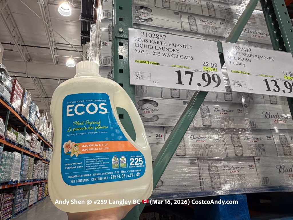 ECOS EARTH FRIENDLY LIQUID LAUNDRY 6.65 L 225 WASHLOADS