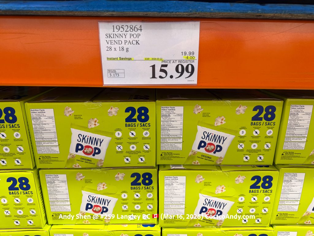 SKINNY POP VEND PACK 28 X 18 G