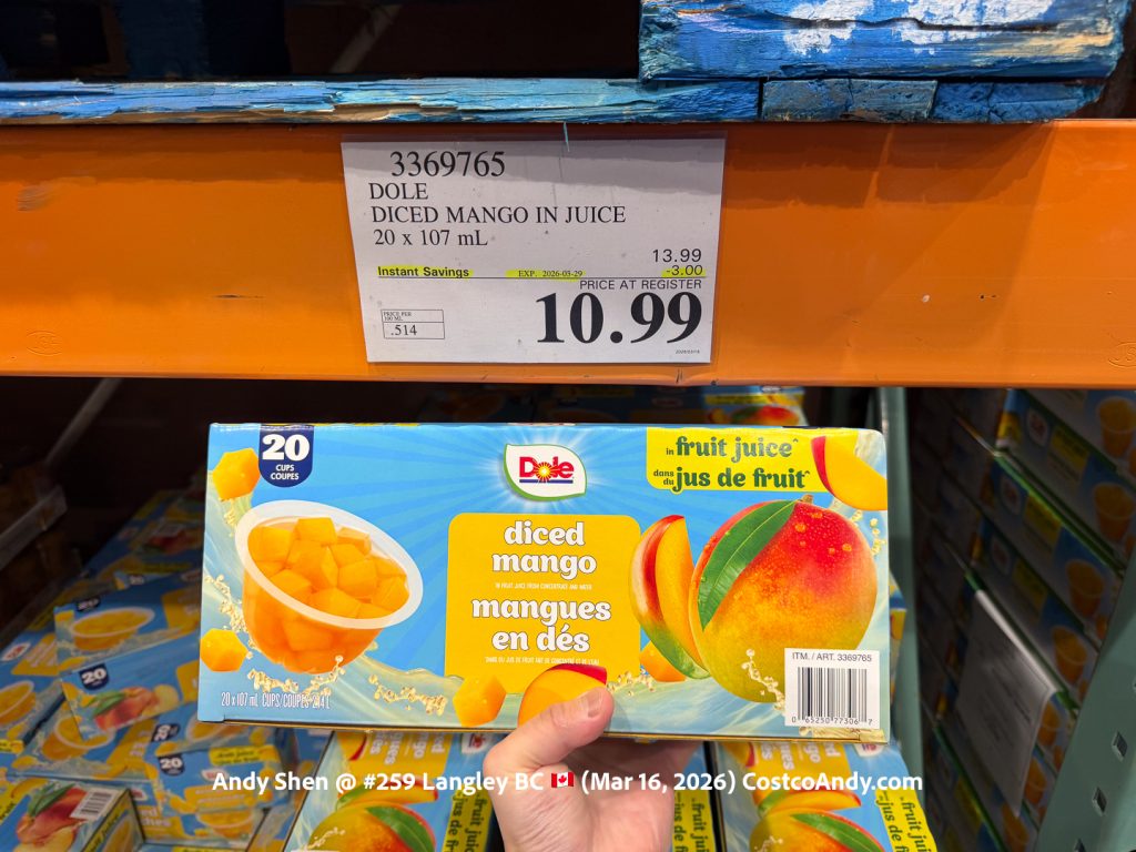 DOLE DICED MANGO IN JUICE 20 X 107ML