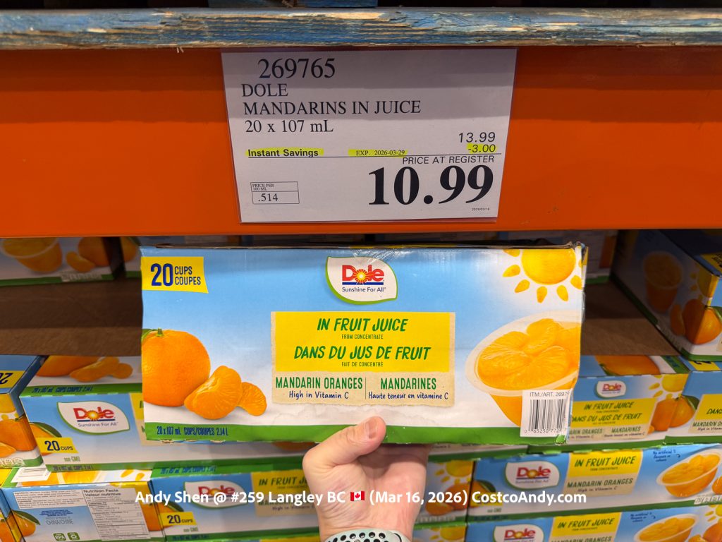 DOLE MANDARINS IN JUICE 20 x 107 mL