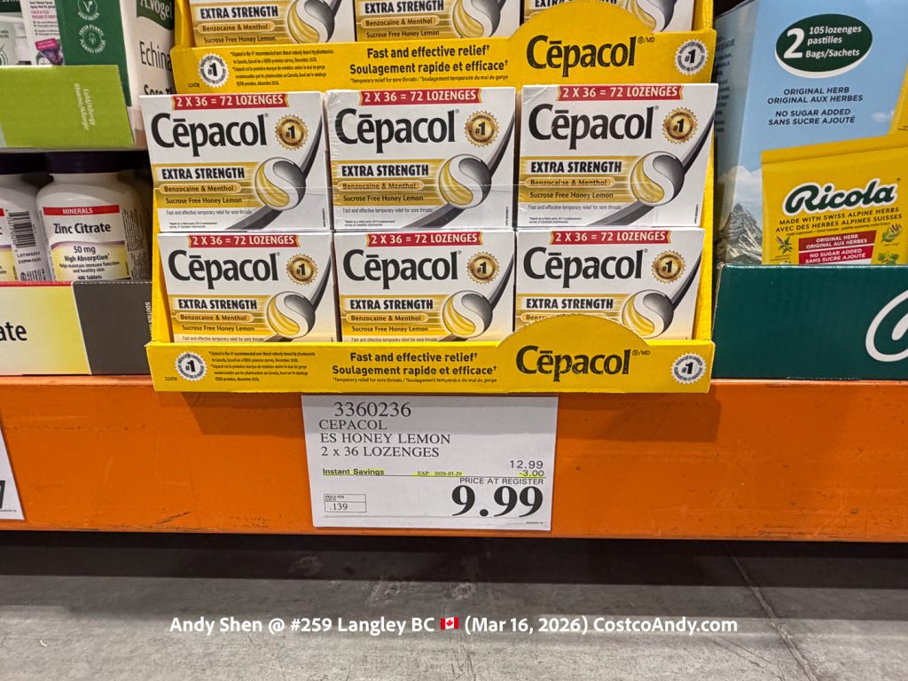 CEPACOL ES HONEY LEMON 2 X 36 LOZENGES