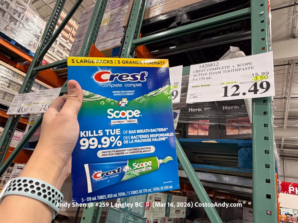 CREST COMPLETE + SCOPE ACTIVE FOAM TOOTHPASTE 5 x 170ml