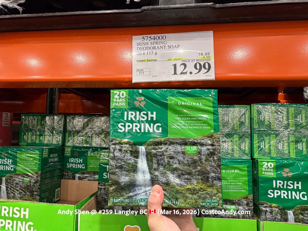 IRISH SPRING DEODORANT SOAP 20 X 113 G