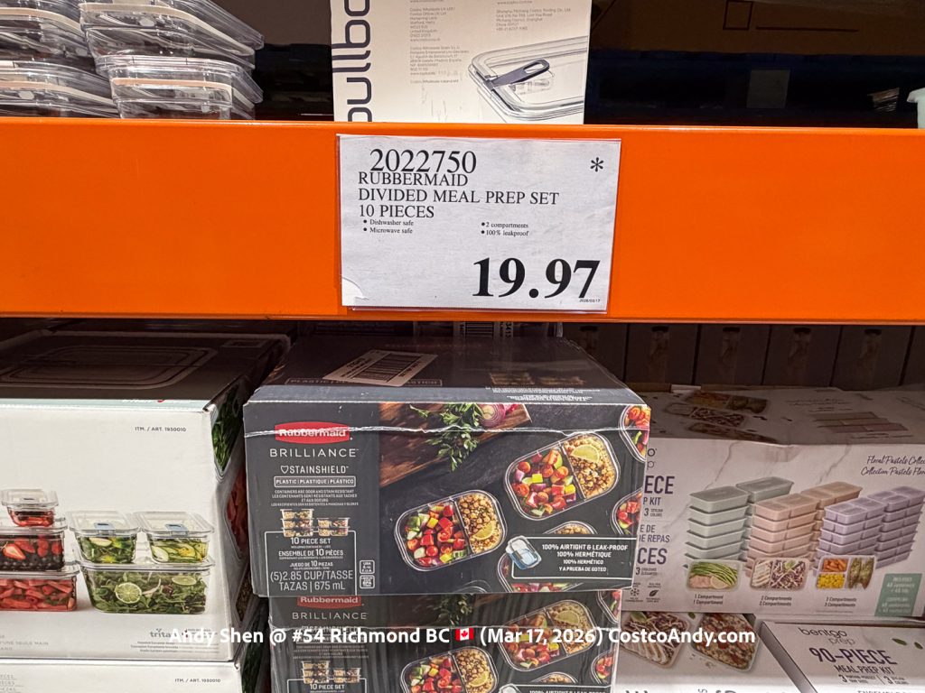 RUBBERMAID DIVIDED MEAL PREP SET 10 PIECES