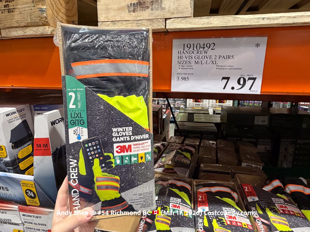 HANDCREW HI-VIS GLOVE 2 PAIRS SIZES: M/L-L/XL