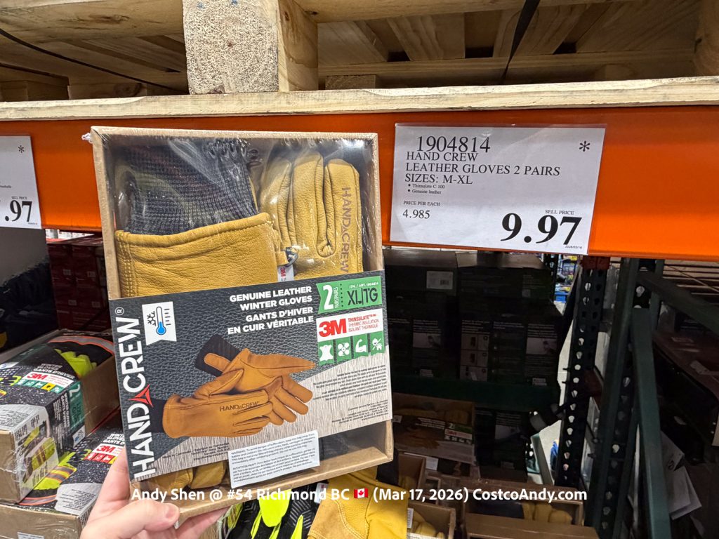 HAND CREW LEATHER GLOVES 2 PAIRS SIZES: M-XL