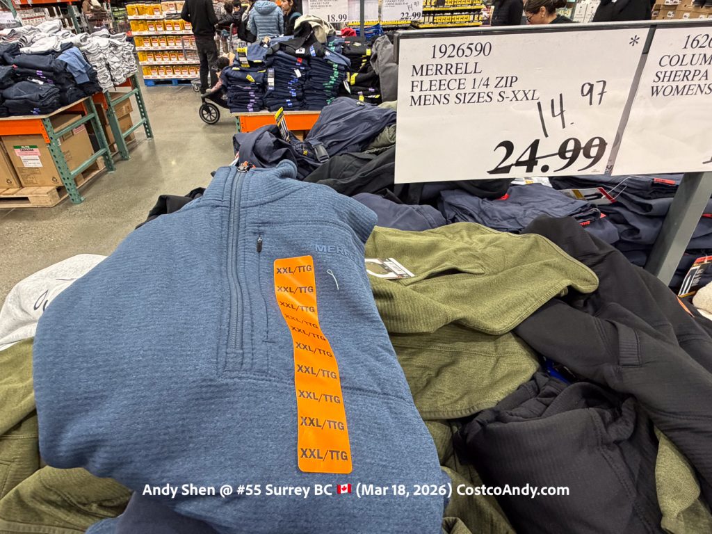 MERRELL FLEECE 1/4 ZIP MENS SIZES S/M/XXL