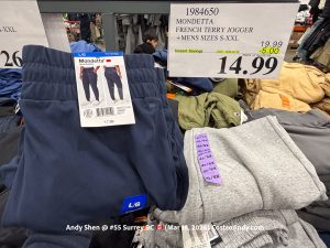 MONDETTA FRENCH TERRY JOGGER +MENS SIZES S-XXL