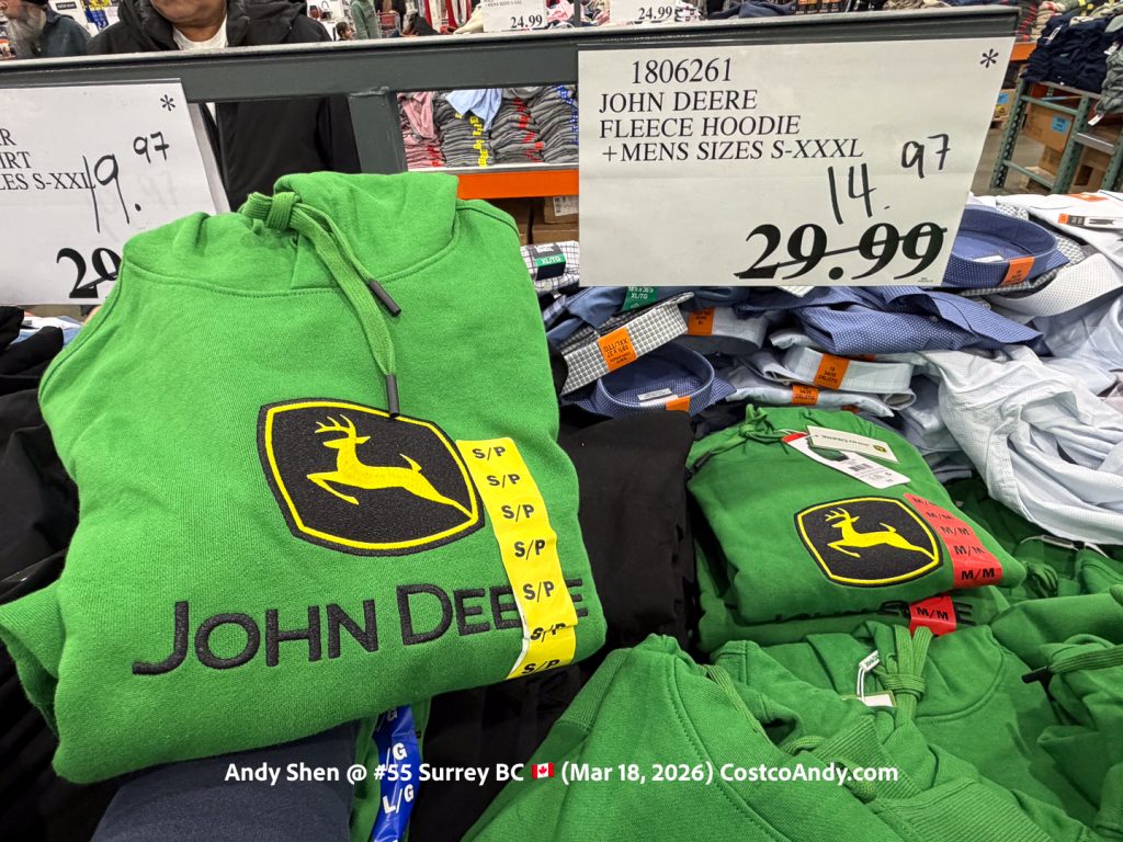 JOHN DEERE FLEECE HOODIE +MENS SIZES S-XXXL