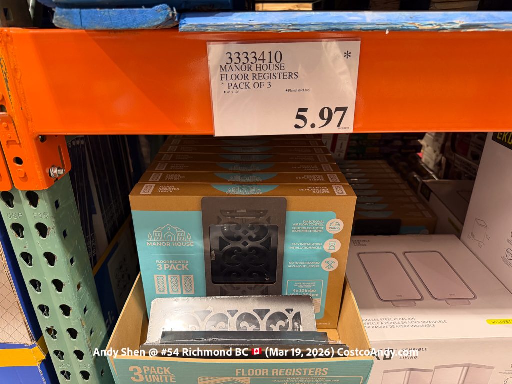 MANOR HOUSE FLOOR REGISTERS PACK OF 3