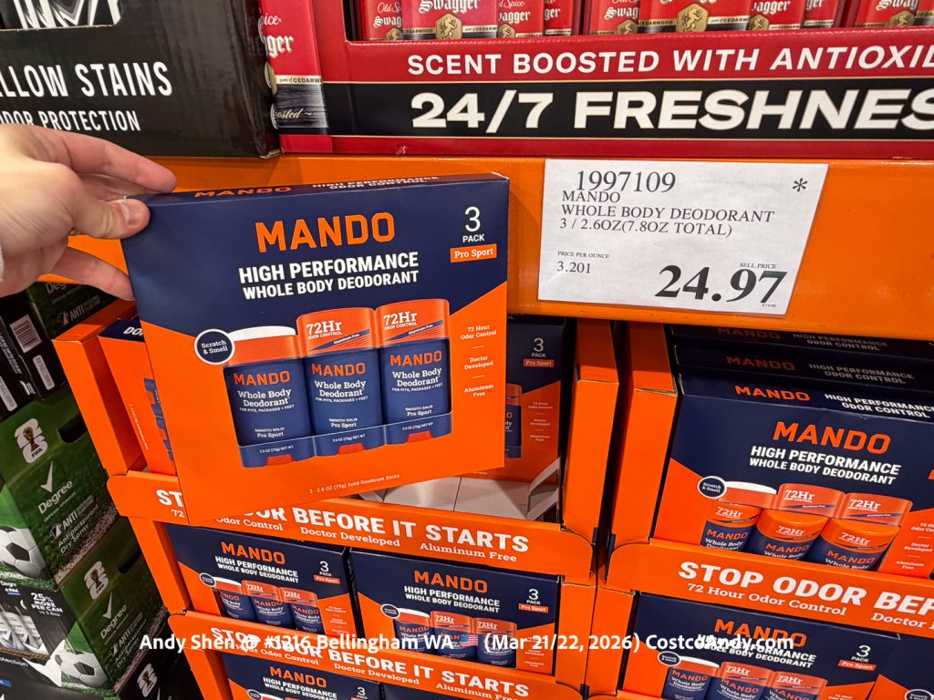 MANDO WHOLE BODY DEODORANT 3 / 2.6OZ(7.8OZ TOTAL)