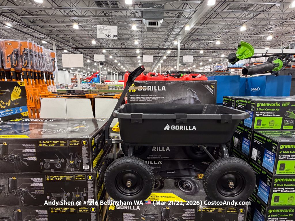 GORILLA 9 CU FT DUMP CART 16¨ FLAT FREE TIRES