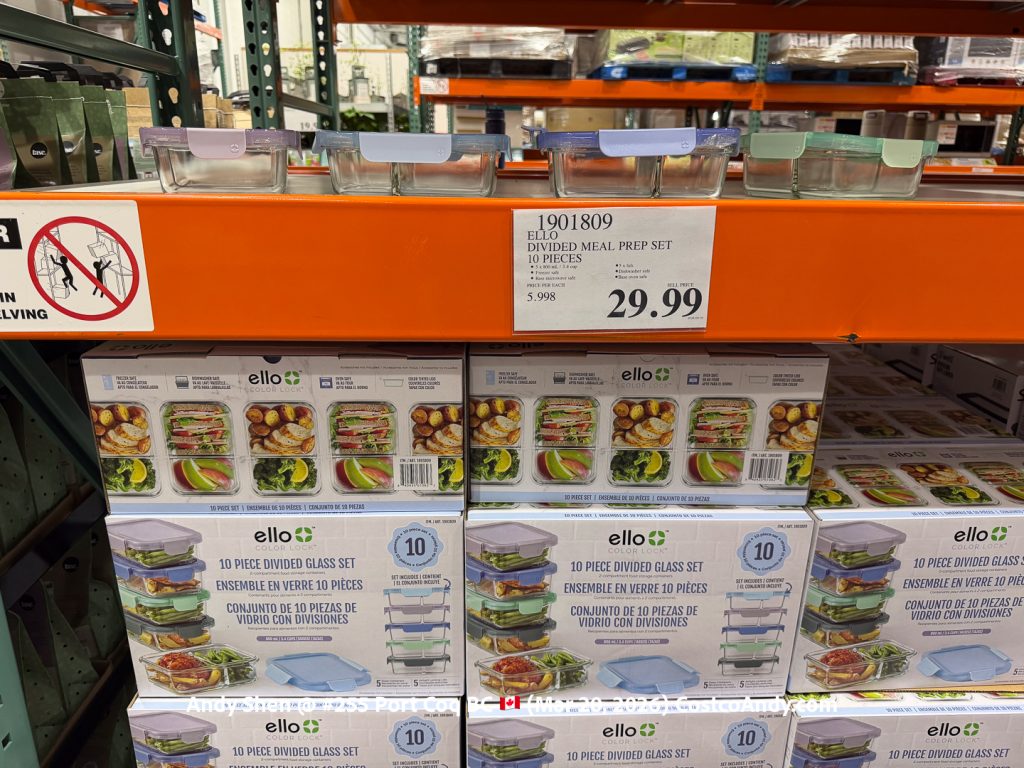 ELLO DIVIDED MEAL PREP SET 10 PIECES