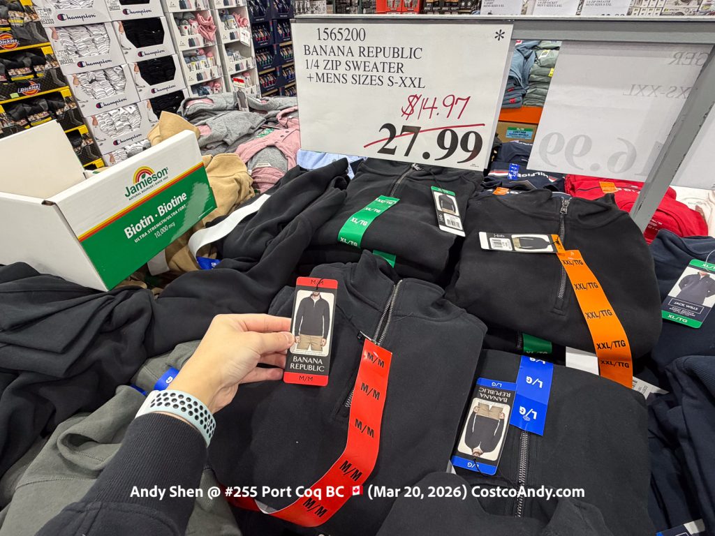 BANANA REPUBLIC 1/4 ZIP SWEATER + MENS SIZES S-XXL