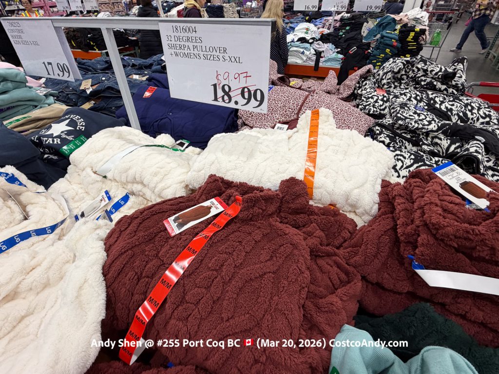 32 DEGREES SHERPA PULLOVER +WOMENS SIZES S-XXL