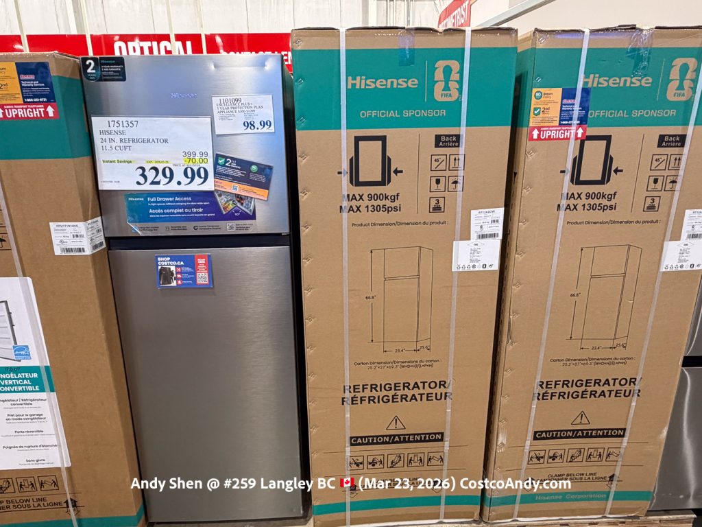 HISENSE 24 IN. REFRIGERATOR 11.5 CUFT