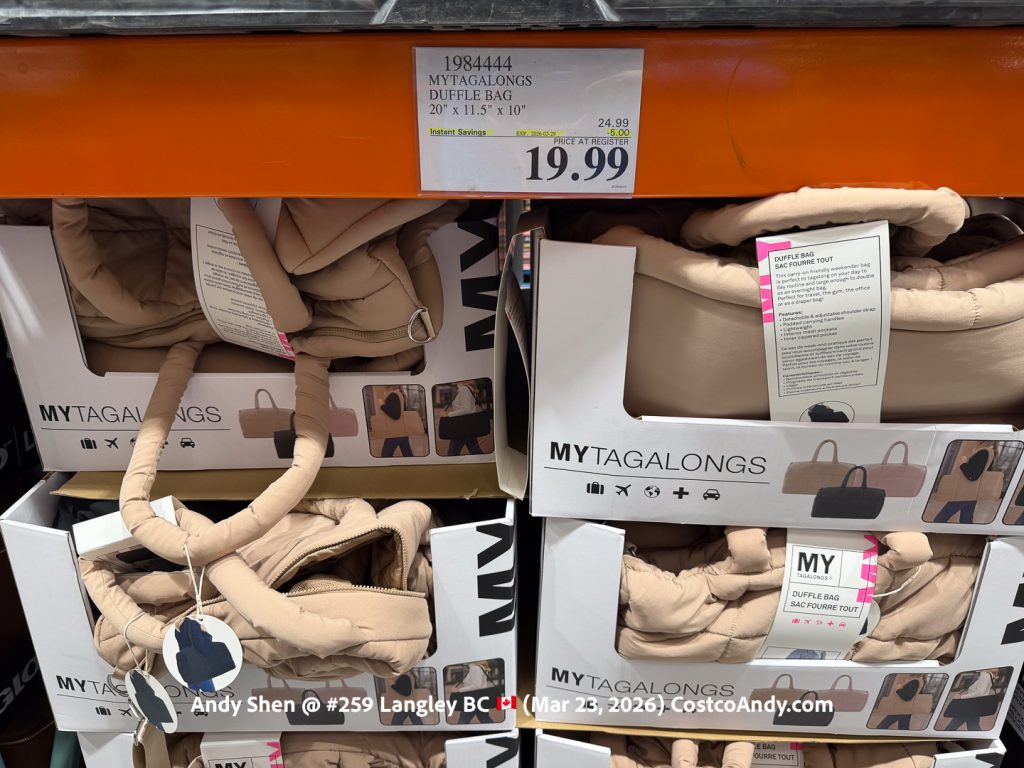 MYTAGALONGS DUFFLE BAG 20” X 11.5” X 10”