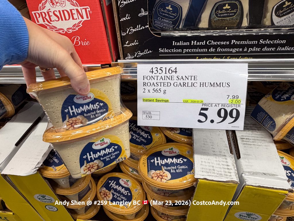 FONTAINE SANTE ROASTED GARLIC HUMMUS 2X565G