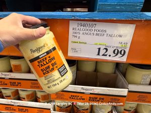 REALGOOD FOODS 100% ANGUS BEEF TALLOW 794G