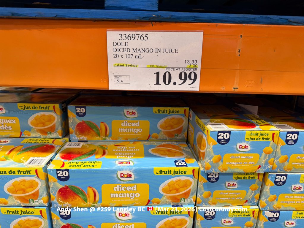 DOLE DICED MANGO IN JUICE 20 X 107ML