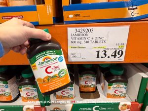 JAMIESON VITAMIN C + ZINC 600 MG, 340 TABLETS