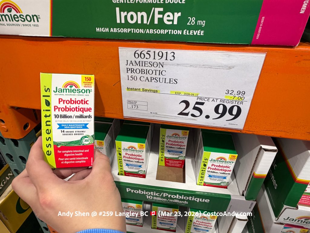 Jamieson Probiotic 10 Billion 150 capsules