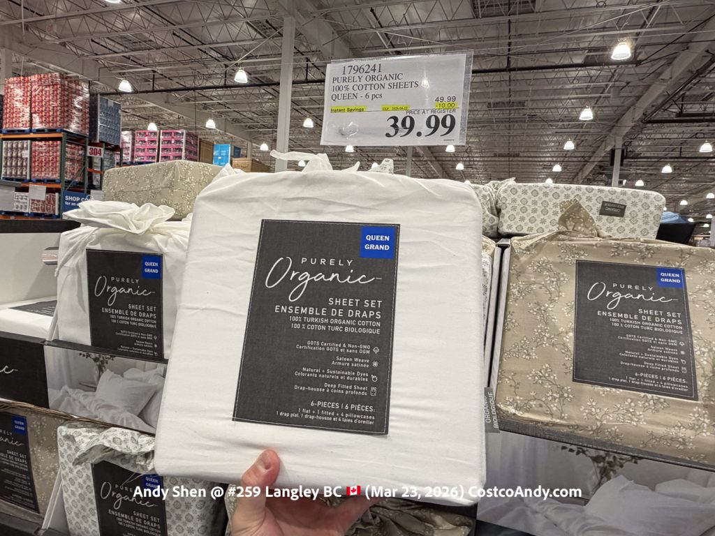 PURELY ORGANIC 100% COTTON SHEETS QUEEN – 6 PCS