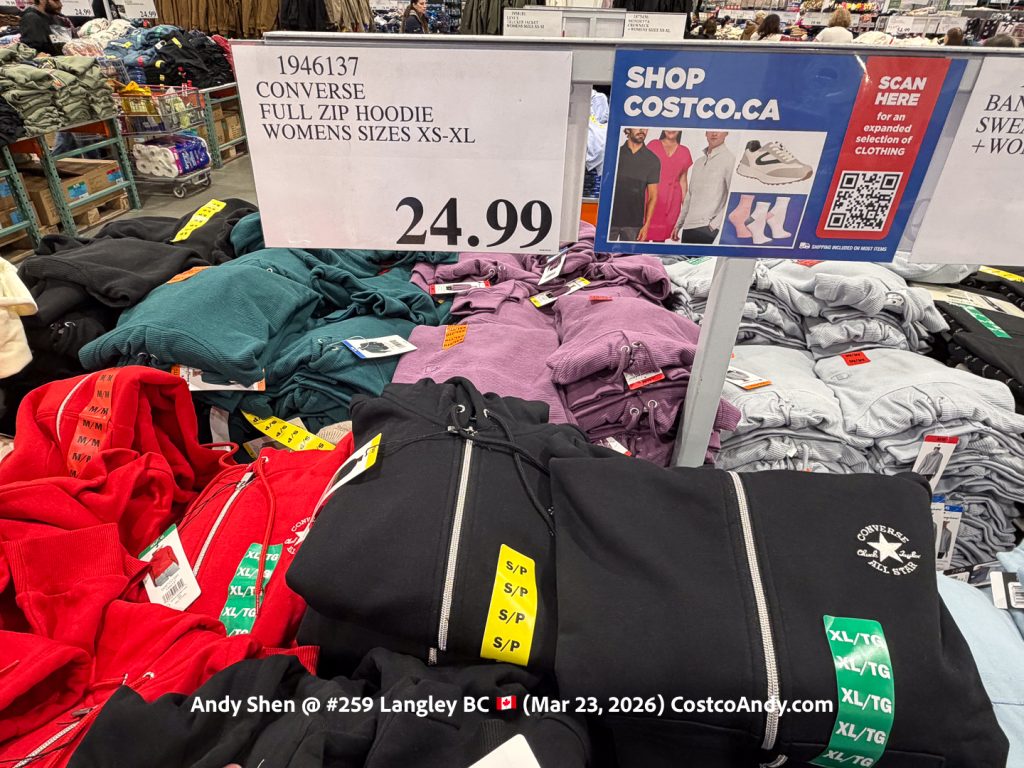 CONVERSE FULL ZIP HOODIE WOMENS SIZES XS-XL